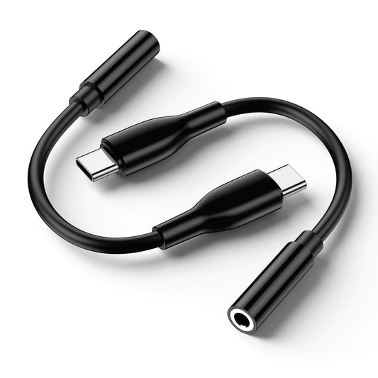 USB C to 3.5mm Samsung S24 FE Ultra Headphone Adapter 2PCS for Samsung Galaxy S24 FE A16 A15 5G A54 A14 A55 A35 S23 S22Type C to 3.5mm Car Cord Aux Audio Jack Adapter for iPhone 16 Pro MaxPixel 8 9